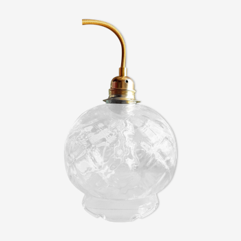 Suspension lampe baladeuse globe vintage