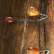 Double wrought iron coat rack with 3 double wooden ball hooks