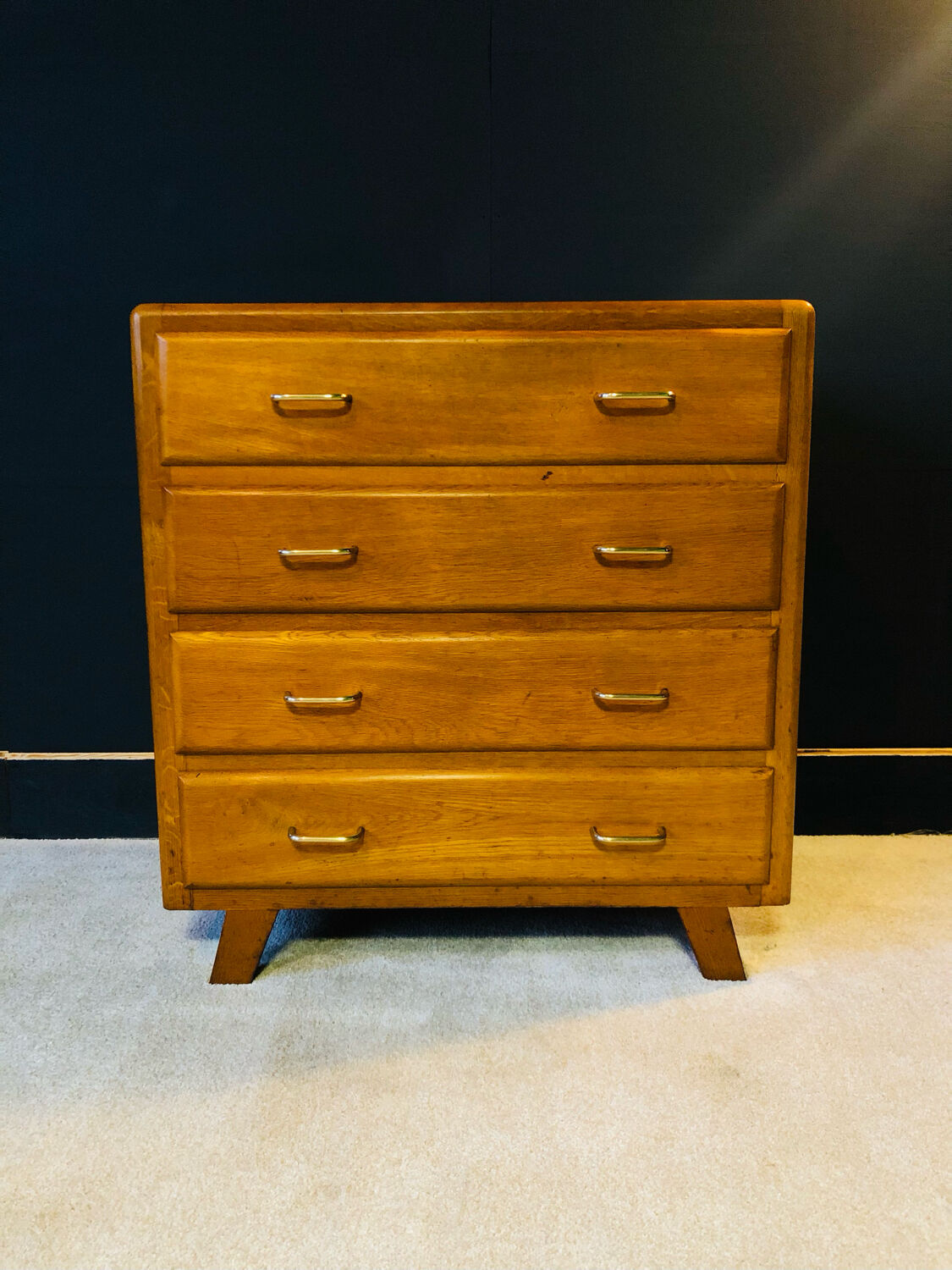 Blond wood chest of drawers circa 1960
