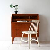 1950s roll-top mahogany secretaire desk