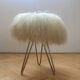 Rare Midcentury Brass and Hairpin Tripod Stool, Germany, 1960s