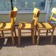 Set of 6 wooden bistro chairs 50/60s