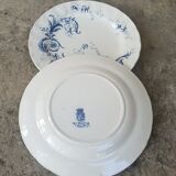 Set of 2 plates in Iron Earth Gien model Rinceaux