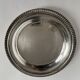 Set of 5 silvered metal coasters