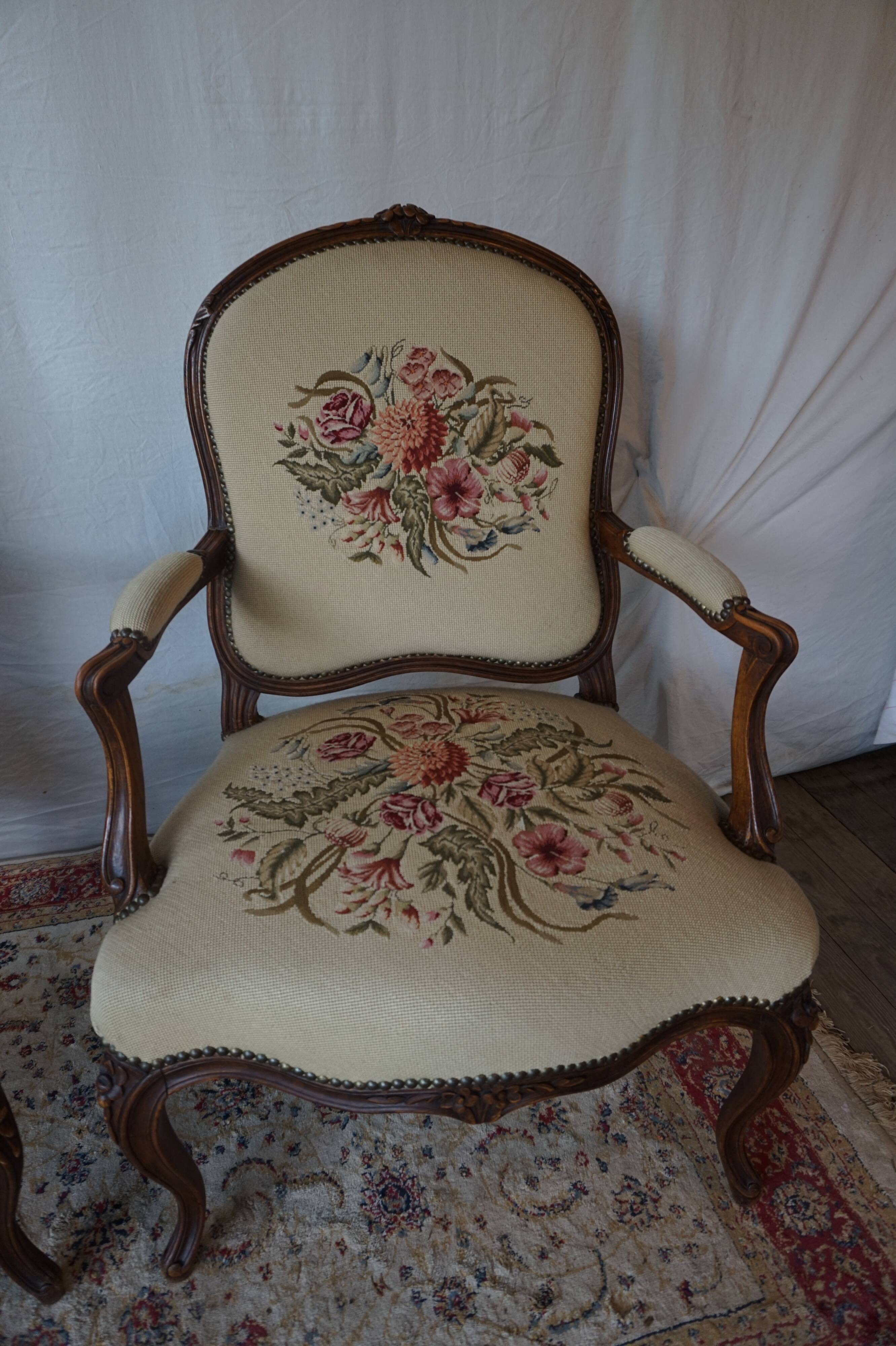 Pair of Louis XV armchairs