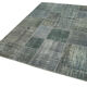 Handwoven turkish contemporary 171 cm x 239 cm grey patchwork carpet