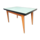 Expandable compass feet table and green vinyl tray from China