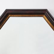 Miroir mural octogonal en bronze par Deknudt, Belgique, 20e siècle