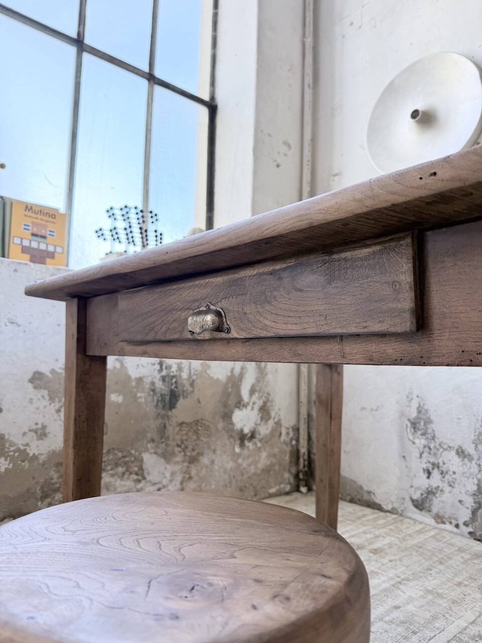 Oak farmhouse table 1950 212cm