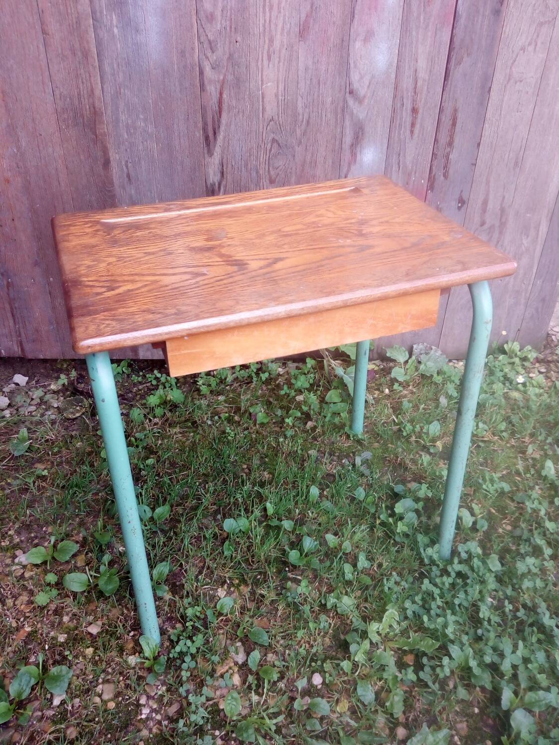 Former mullca mca 321 desk by jacques hitier tube metal & wood