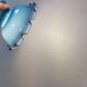 Hanging lamp in double layer opal glass, blue on the outside and white on the inside.