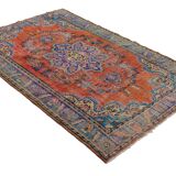Turkish Anatolian Handmade Vintage Rug 274 cm x 180 cm