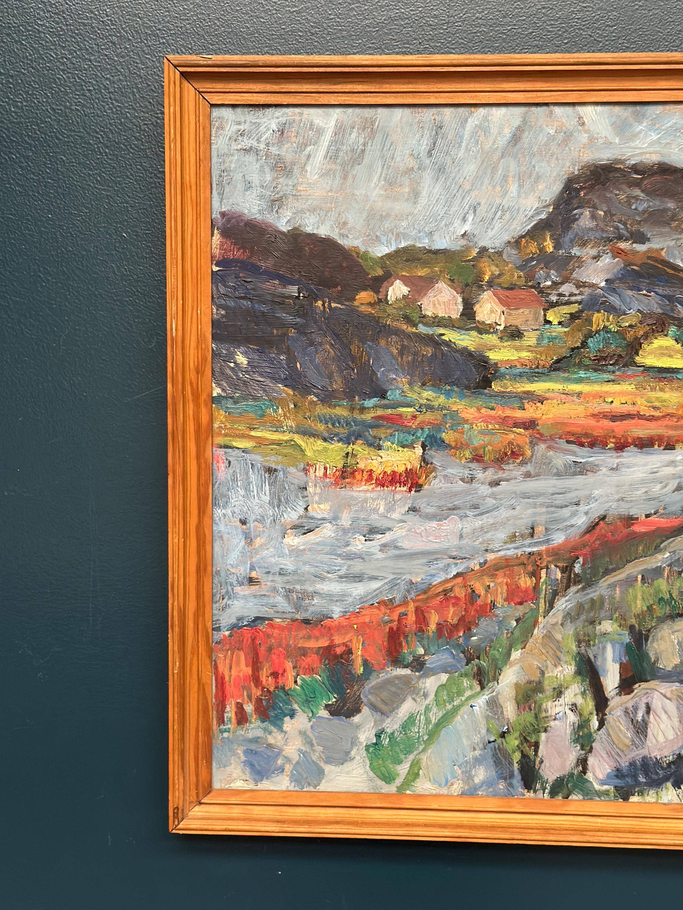 Swedish Oil On Canvas – “Serene Landscape” By Karl Otto Kellgren