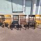 Lot de 6 chaises de bistrot dépareillées bois vintage