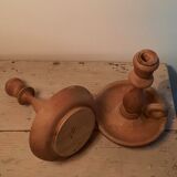 Wooden candle holders
