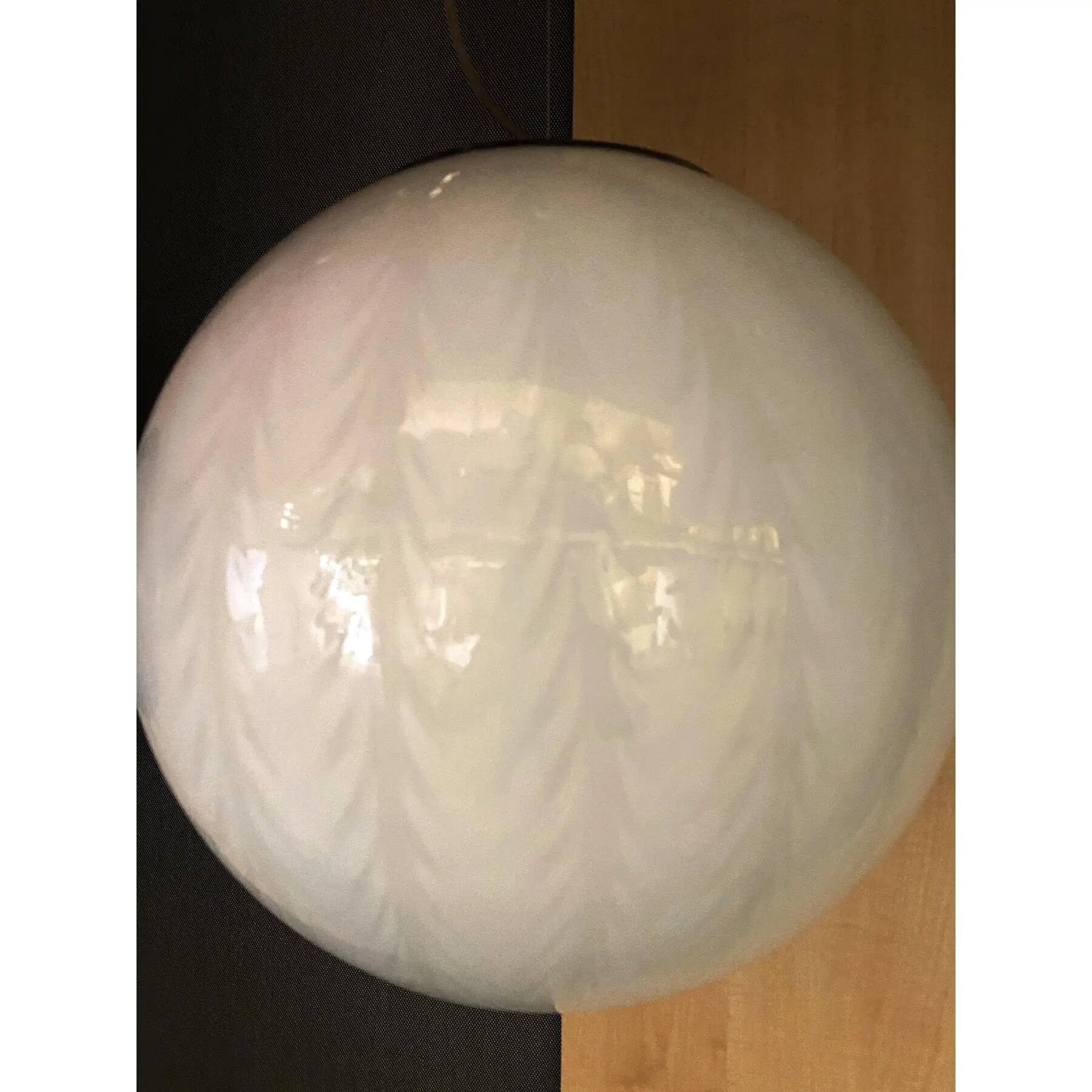 Contemporary Milky-White “Spider” Sphere Table Lamp in Murano Glass