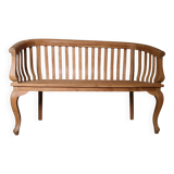 solid wood bench
