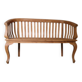 solid wood bench