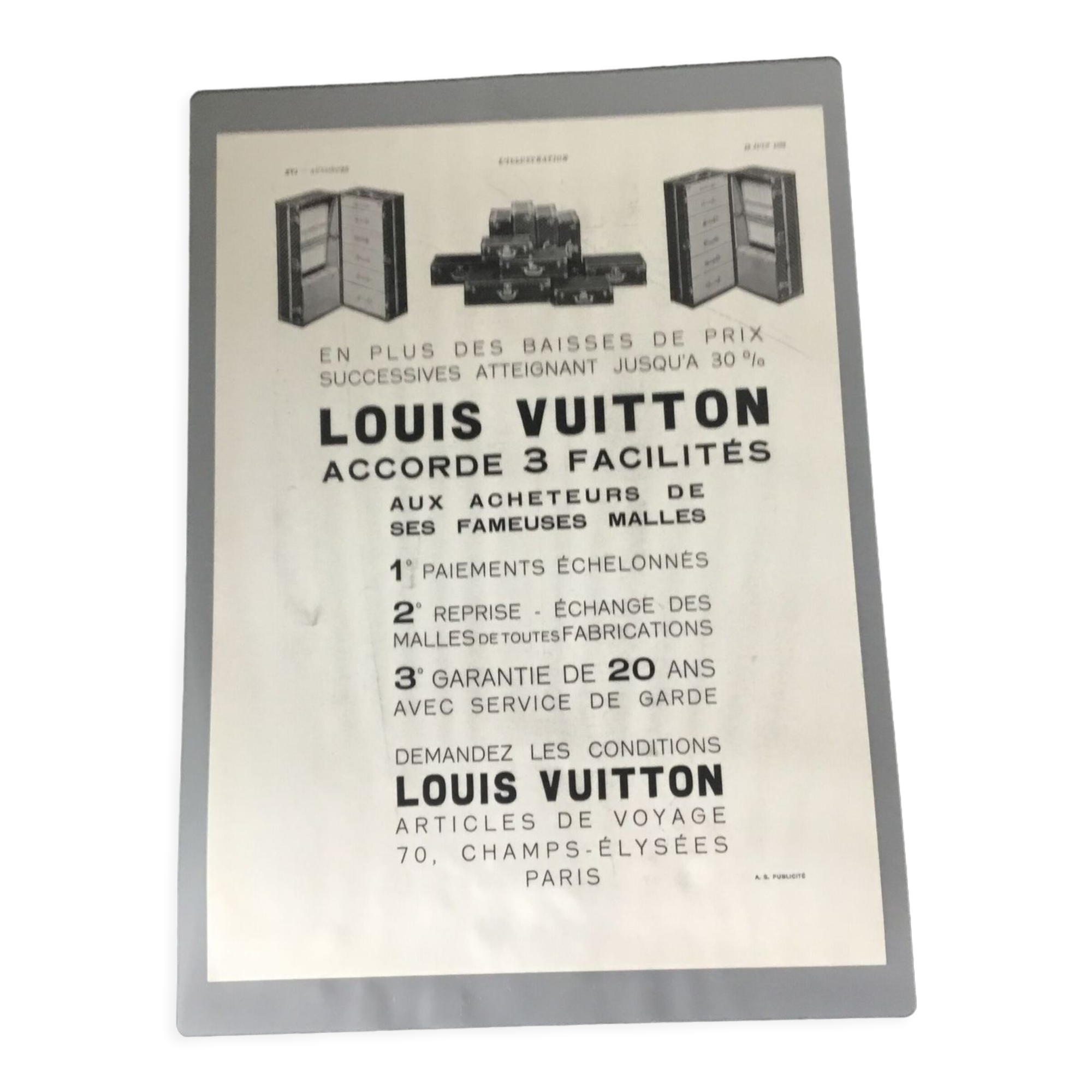 Vintage advertising to frame louis Vuitton