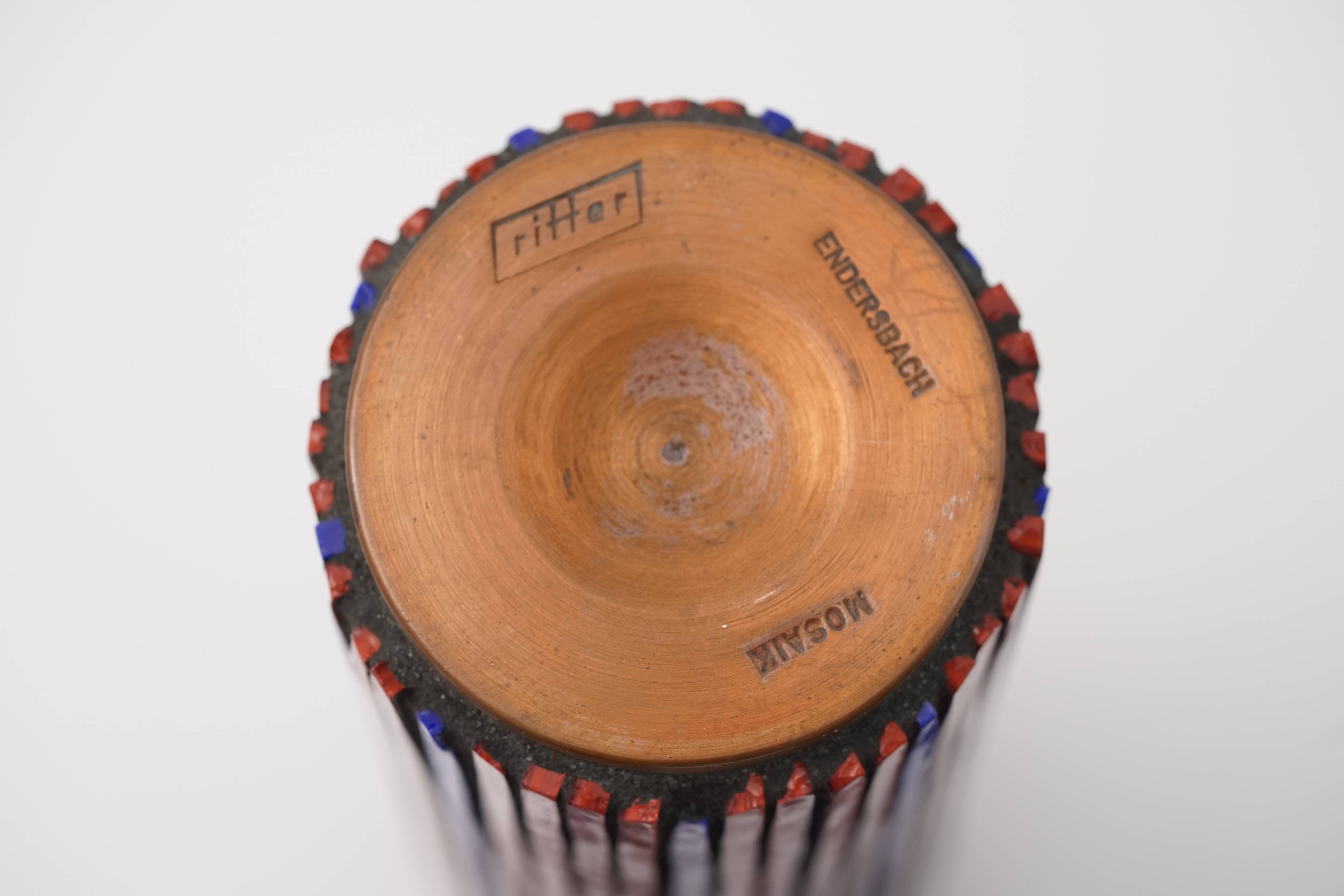 Pottery Mosaic Vases by W. Zimmermann for Ritter set of 3