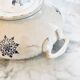 Antique soup tureen in white and blue earthenware – Vintage / Country style