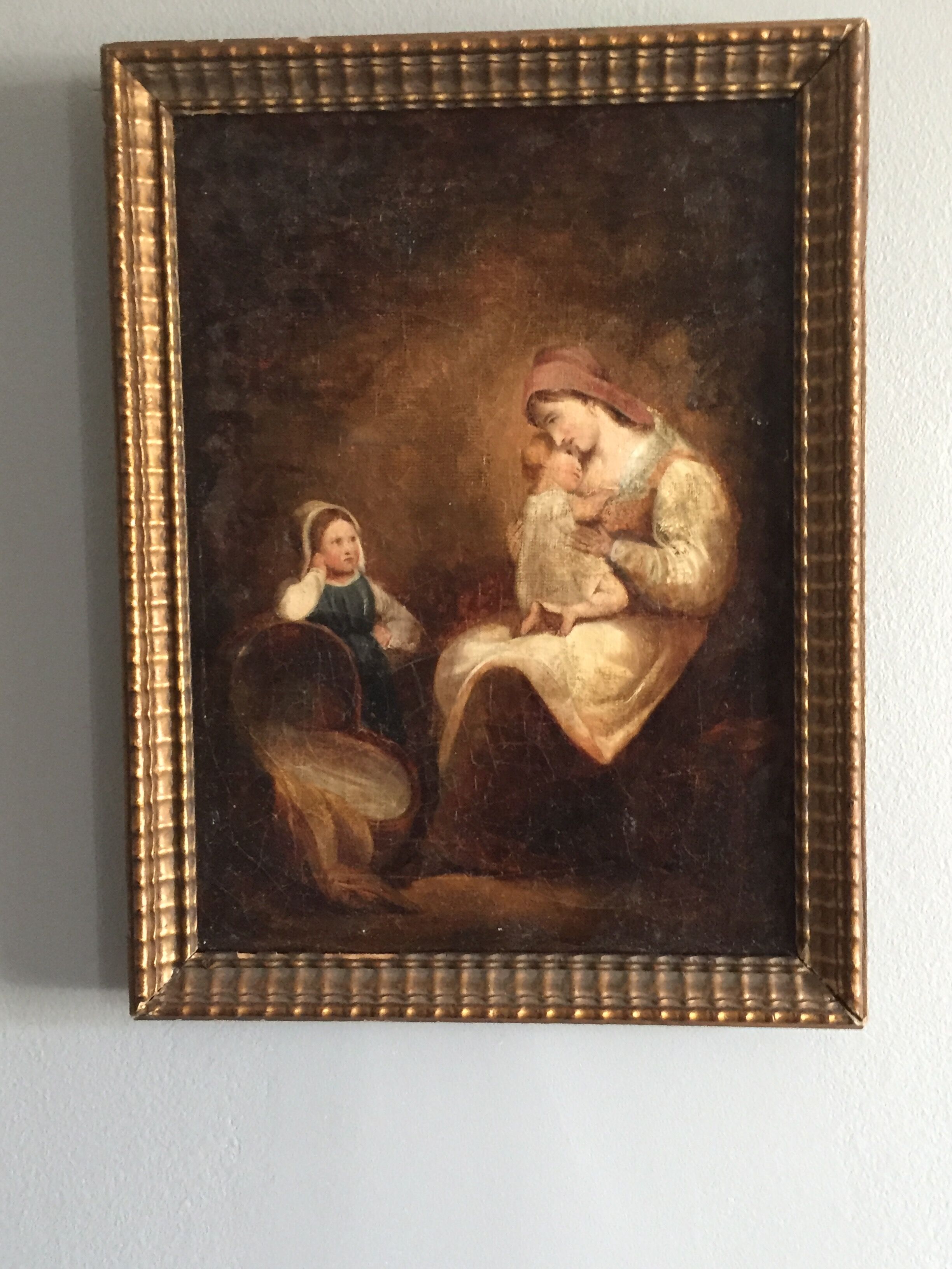 Ancient 19th century painting