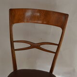 Series of six wooden chairs