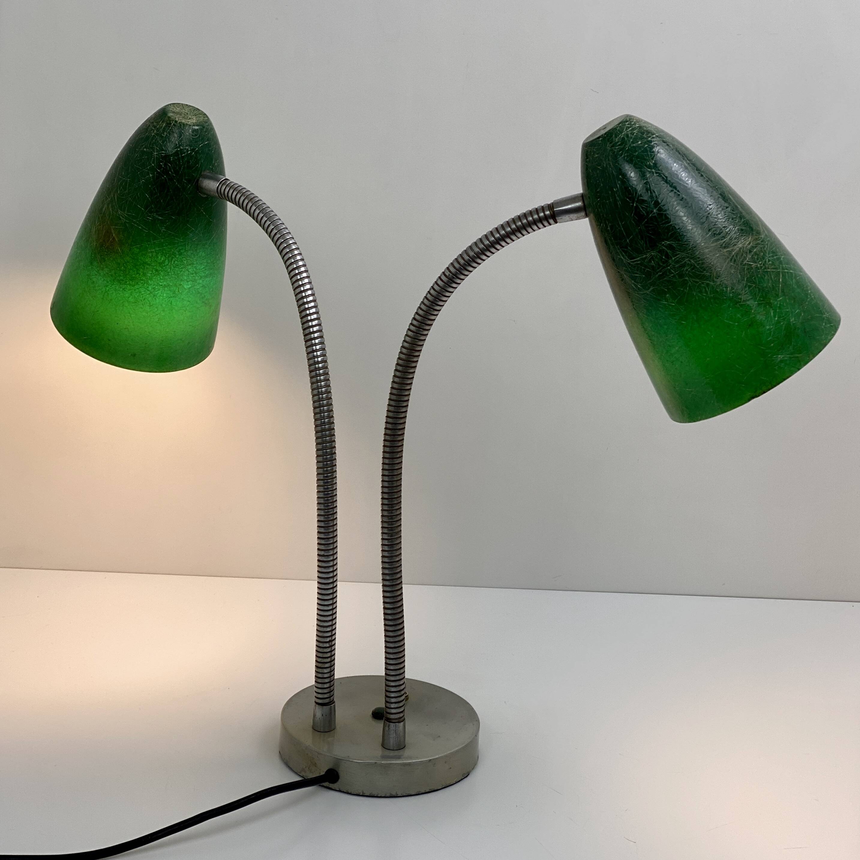 American double lamp, fiberglass, 1950, Prescoli