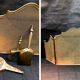 Old fire screen and accessories brass fireplace 1940 spark arrest fireplace firescreen