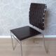 Leather and chrome dining chair