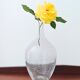 Large ribbed blown glass bottle vase - 1970s