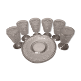 6 assiettes & 6 verres assortis
