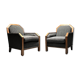 Set of 2 Art Deco Club Chairs, France, 1930s