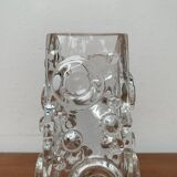 Brutalist Bubble Glass Vase by Josef Schott for Smalandshyttan, Mid-Century Swedish, 1960s