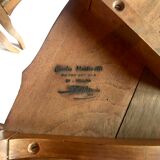 pedestal table, walnut side table