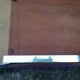 Chrome and teak coffee table