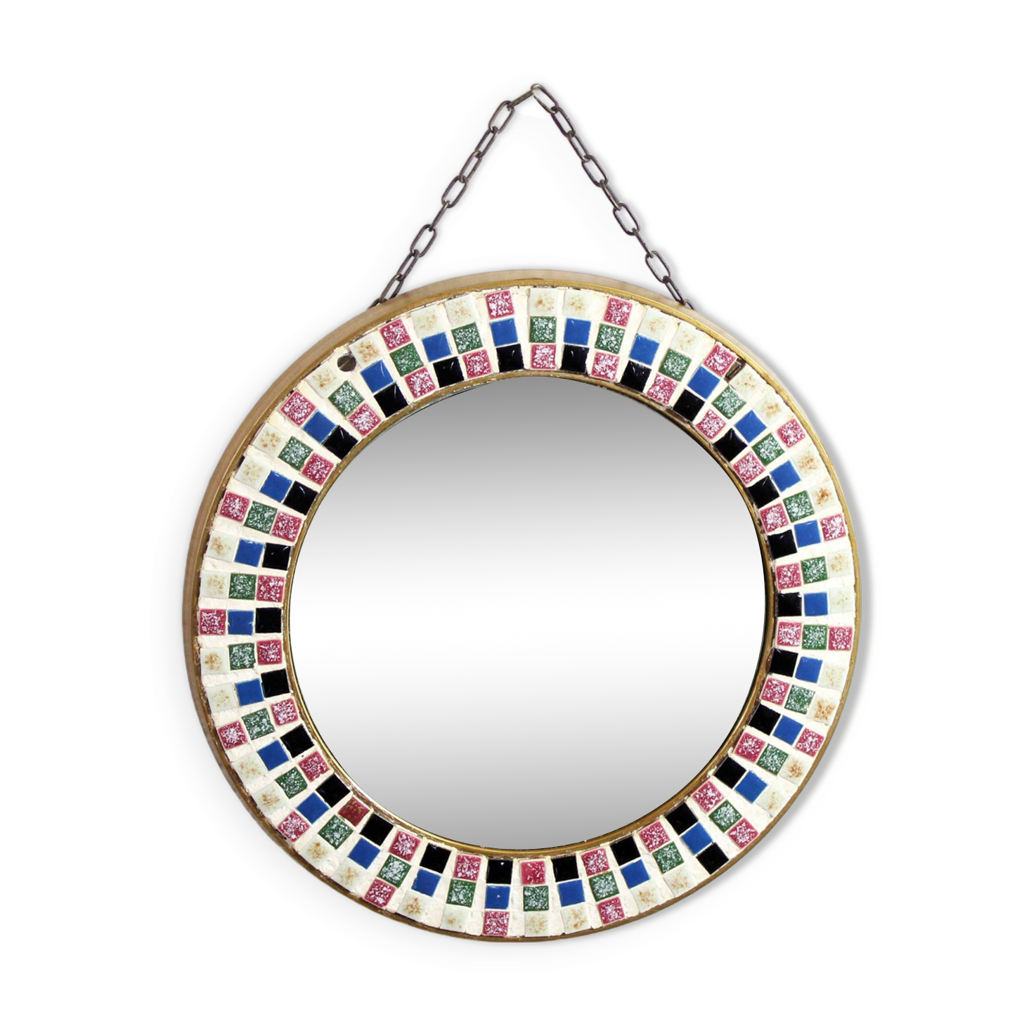 Vintage earthenware mirror 1970