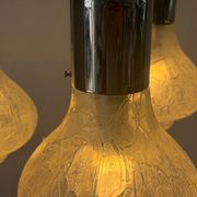 Cascade lamp with 3 glass and chrome shades by WILA, 1960s, Germany