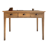 3-drawer oak desk