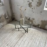 60s glass coffee table