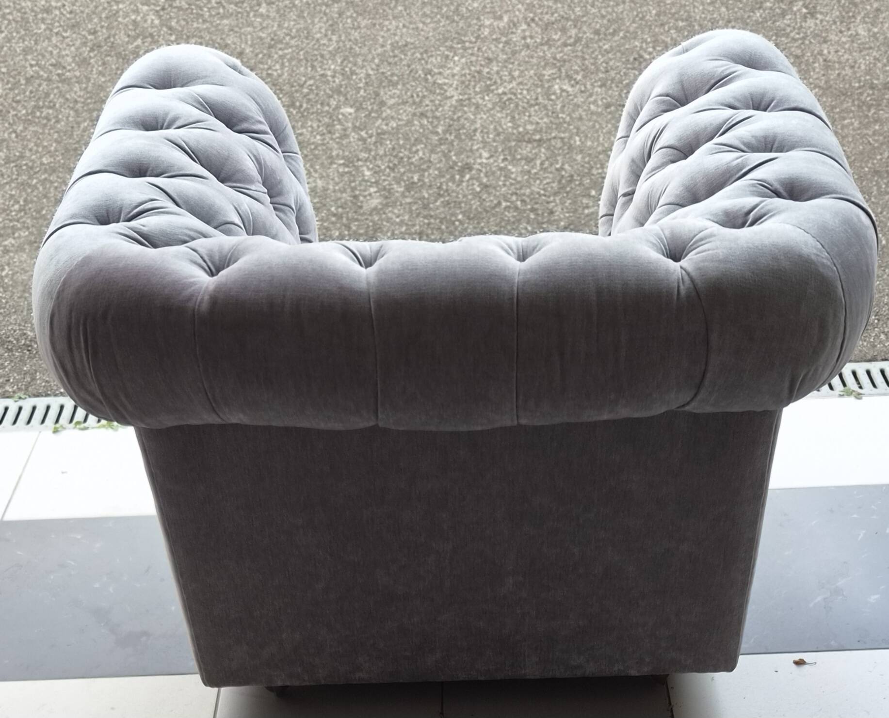 Chesterfield-style armchair