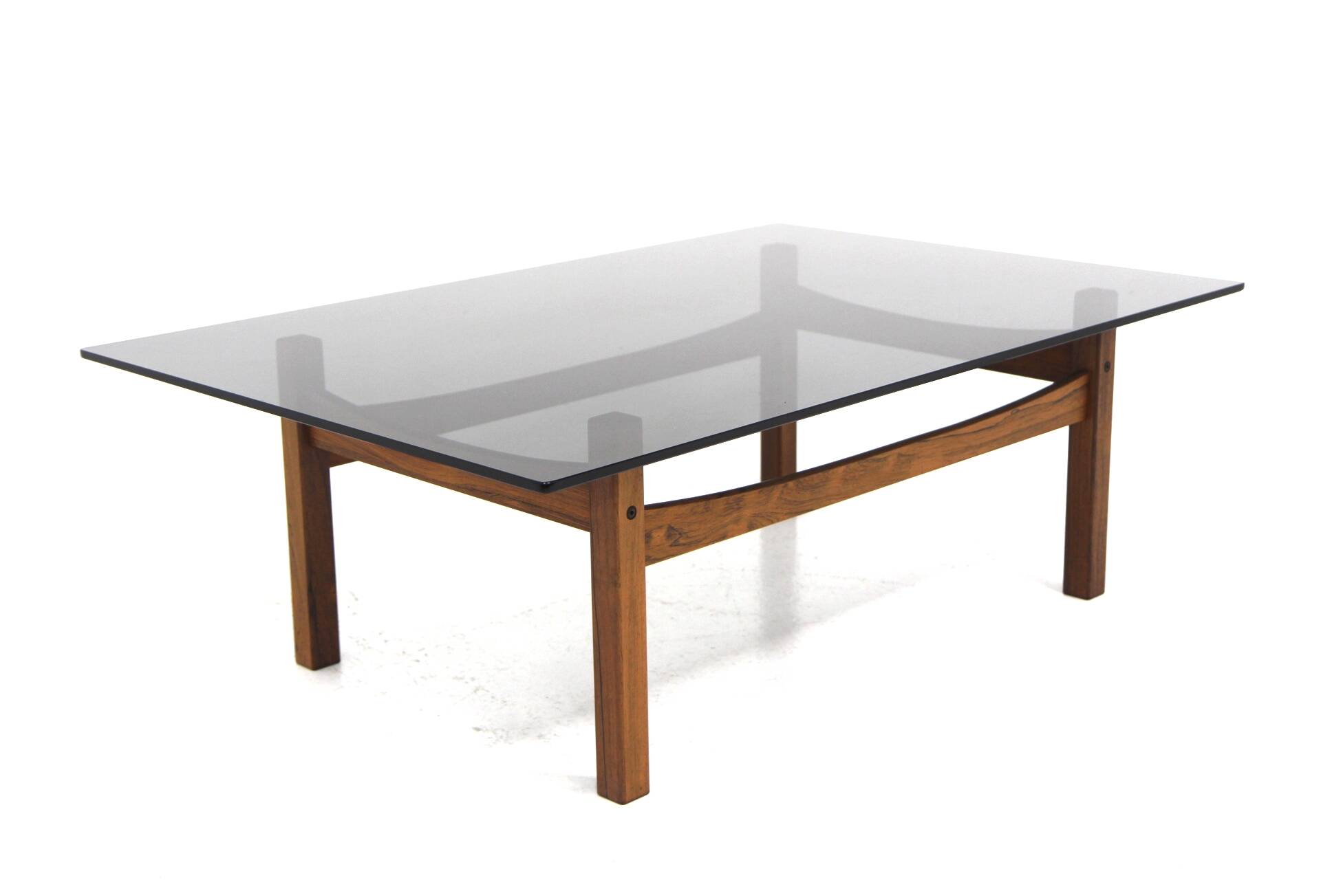 Rosewood and glass coffee table, Sweden, 1970