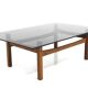 Rosewood and glass coffee table, Sweden, 1970