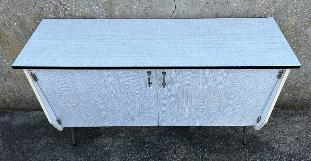 Paire de tables de nuit bois, vintage, années 60