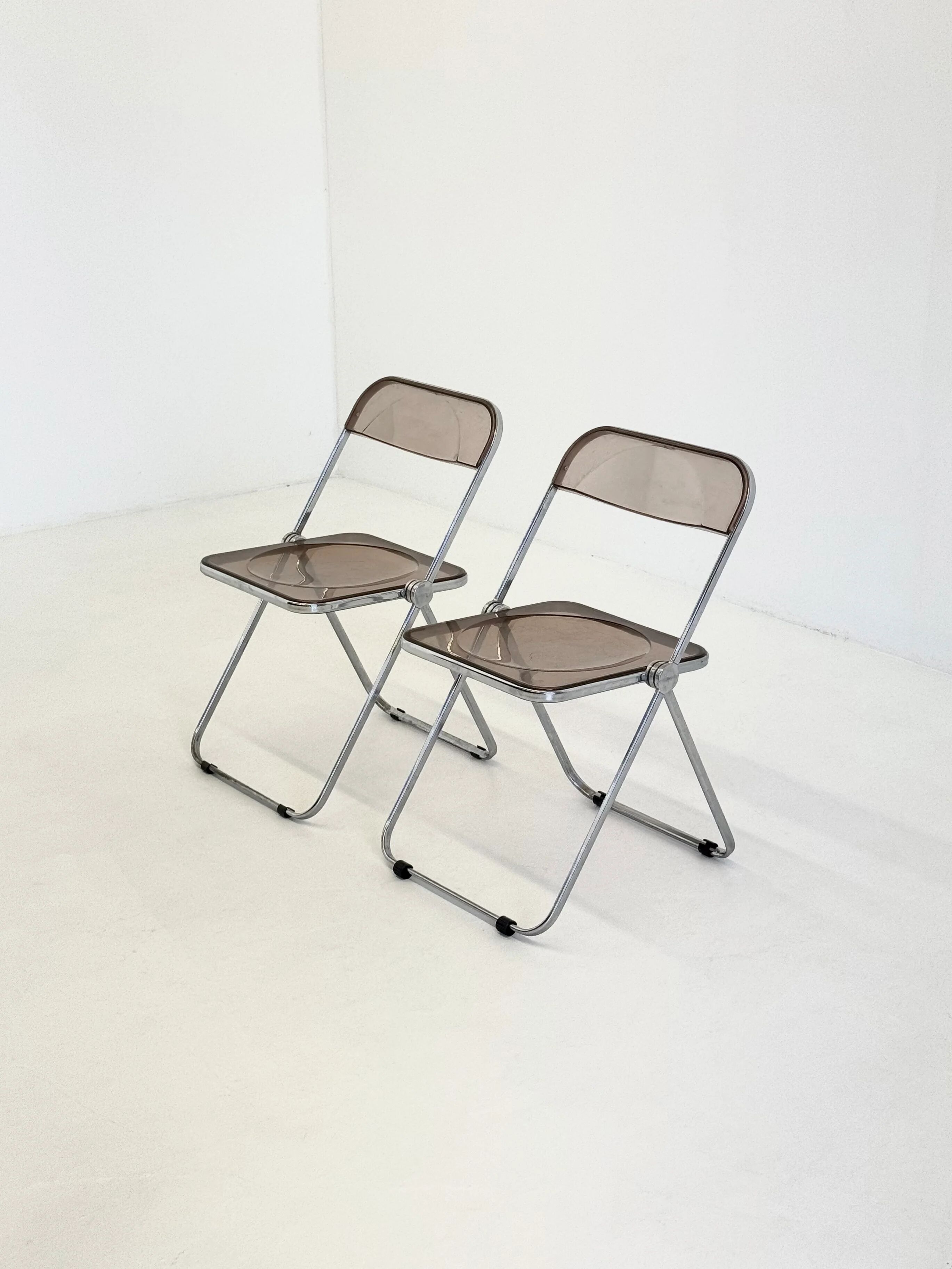 Set of 2 Plia folding chairs for Anonima Castelli by Giancarlo Piretti