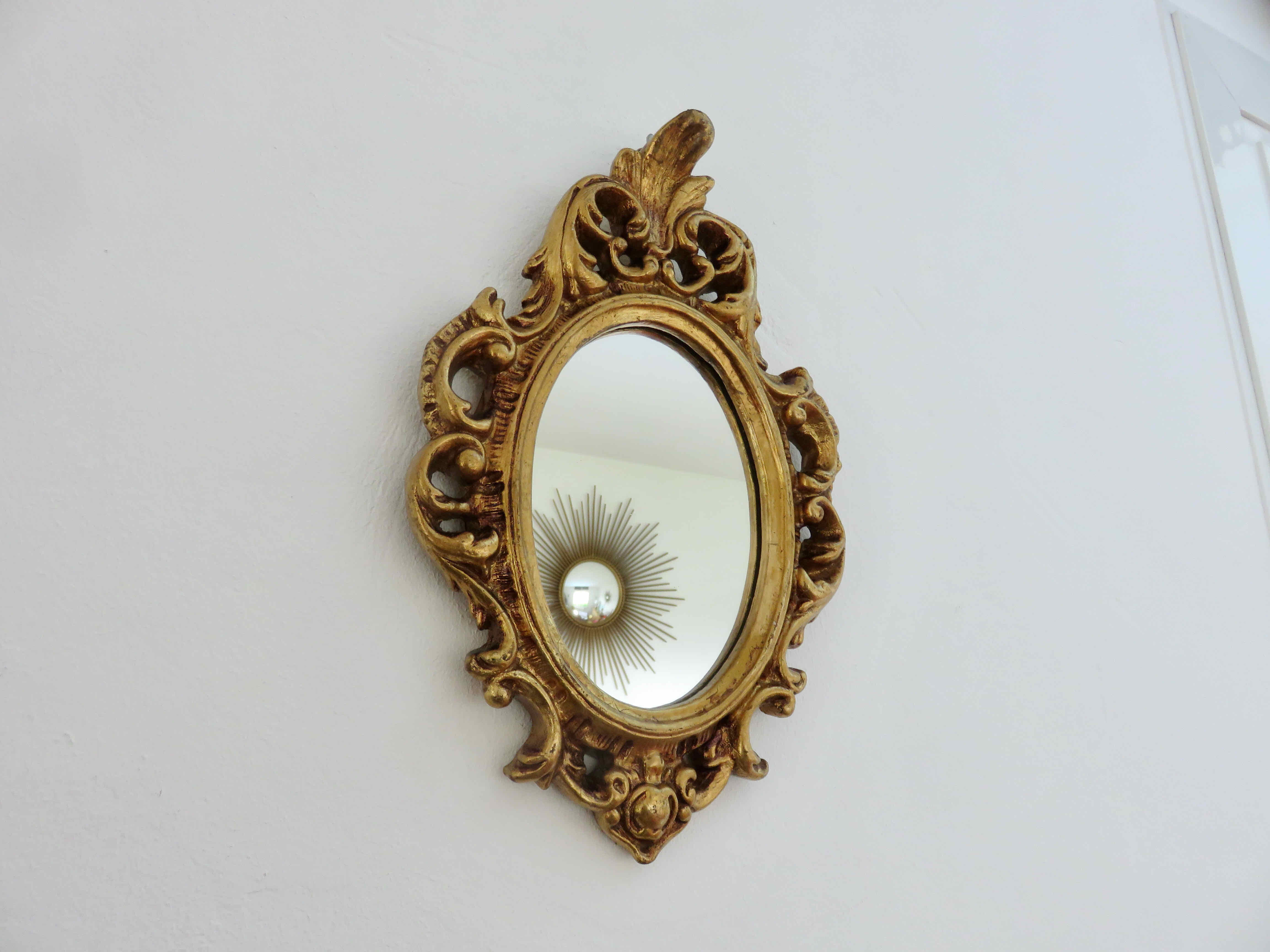 Golden mirror style " baroque " 60s 70s