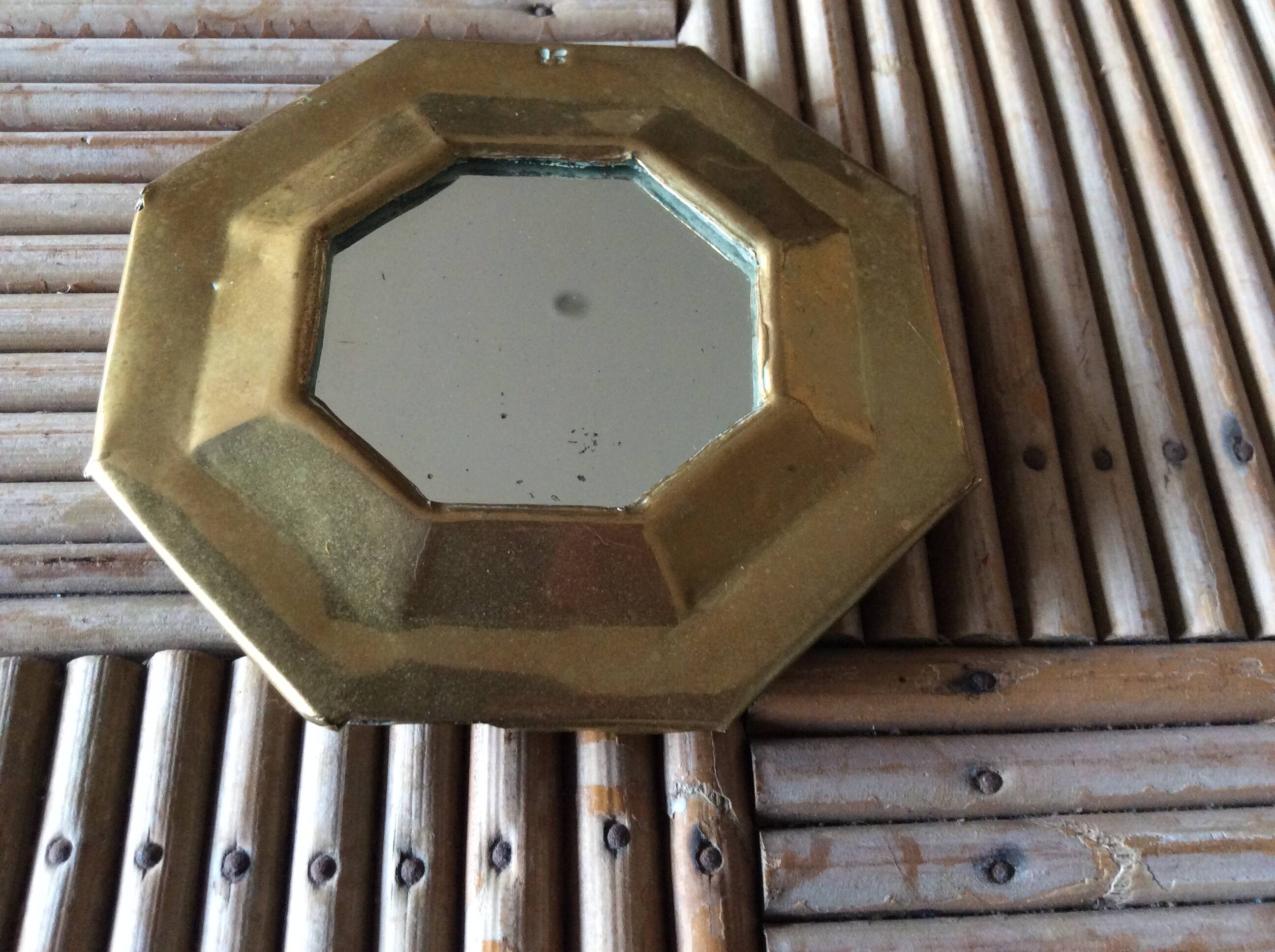 Brass mirror