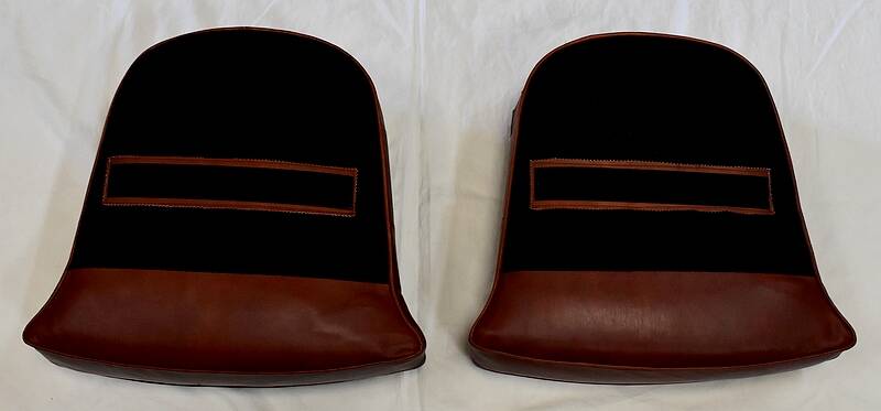 Pair of Small Club Armchairs in Sheepskin - Reproduction