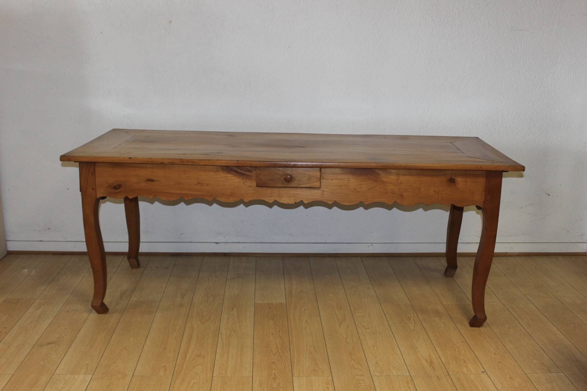 Louis XV style farmhouse table in cherry wood 19th century