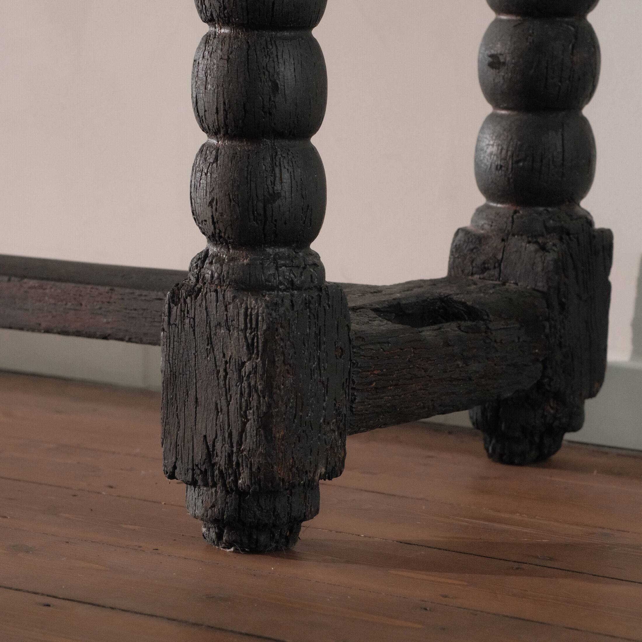 Console table in Shou Sugi Ban finish